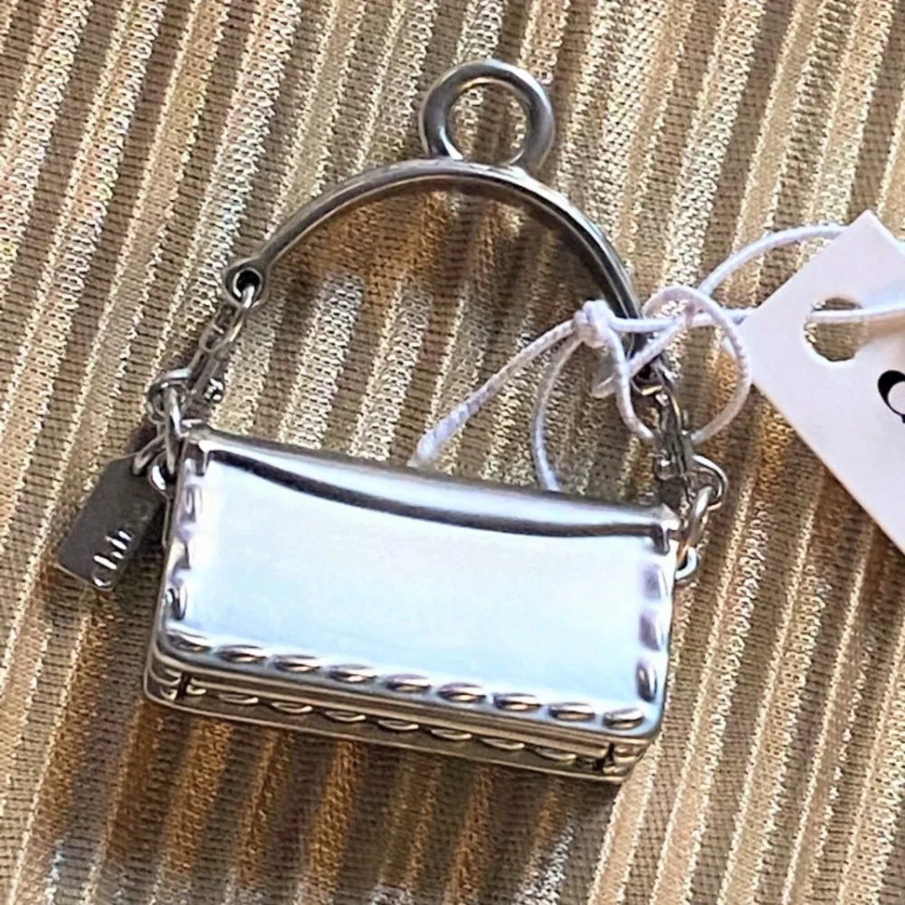 Coach Miniature Tabby Bag Silver Tone Metal Charm
